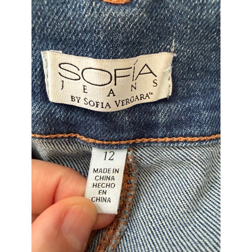Women's Sofia by Sofia Vergara High Waisted Wide Leg Jeans Size 12 - Picture 3 of 6